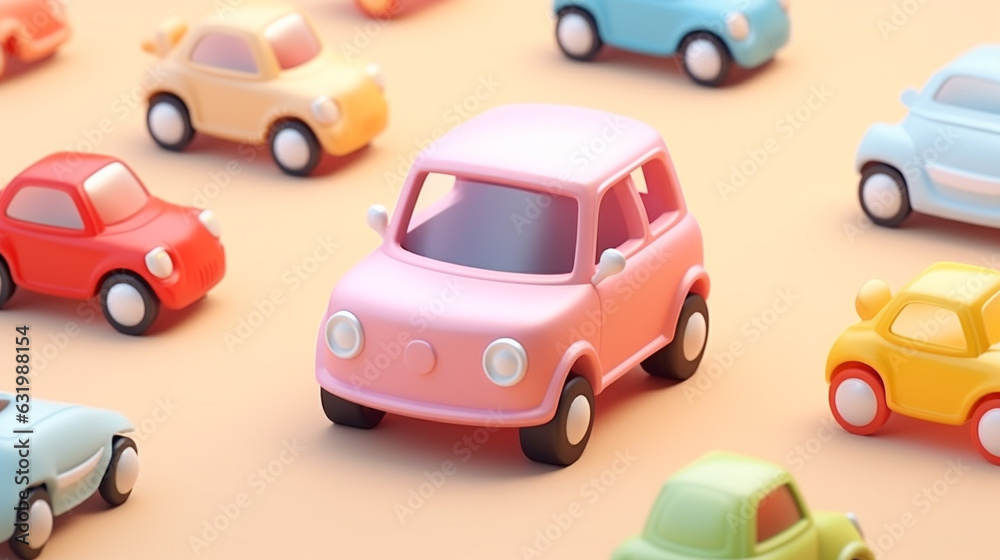 Tiny Cute 3D Car: A Miniature Delight Tiny Cute 3D Car: A Miniature Delight