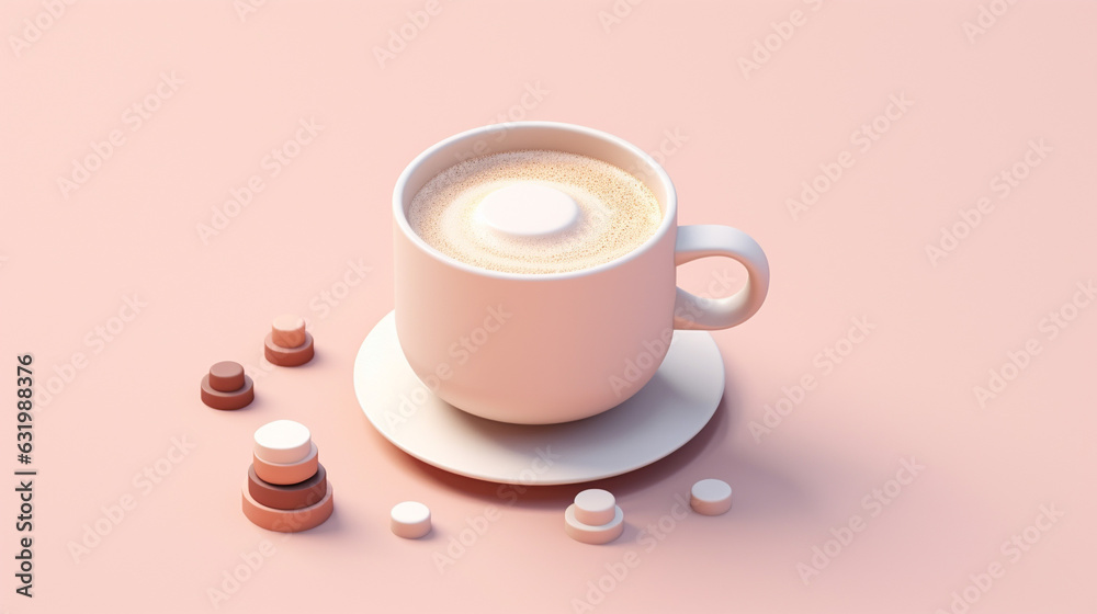 Adorable Miniature 3D Coffee Sculpture Adorable Miniature 3D Coffee Sculpture