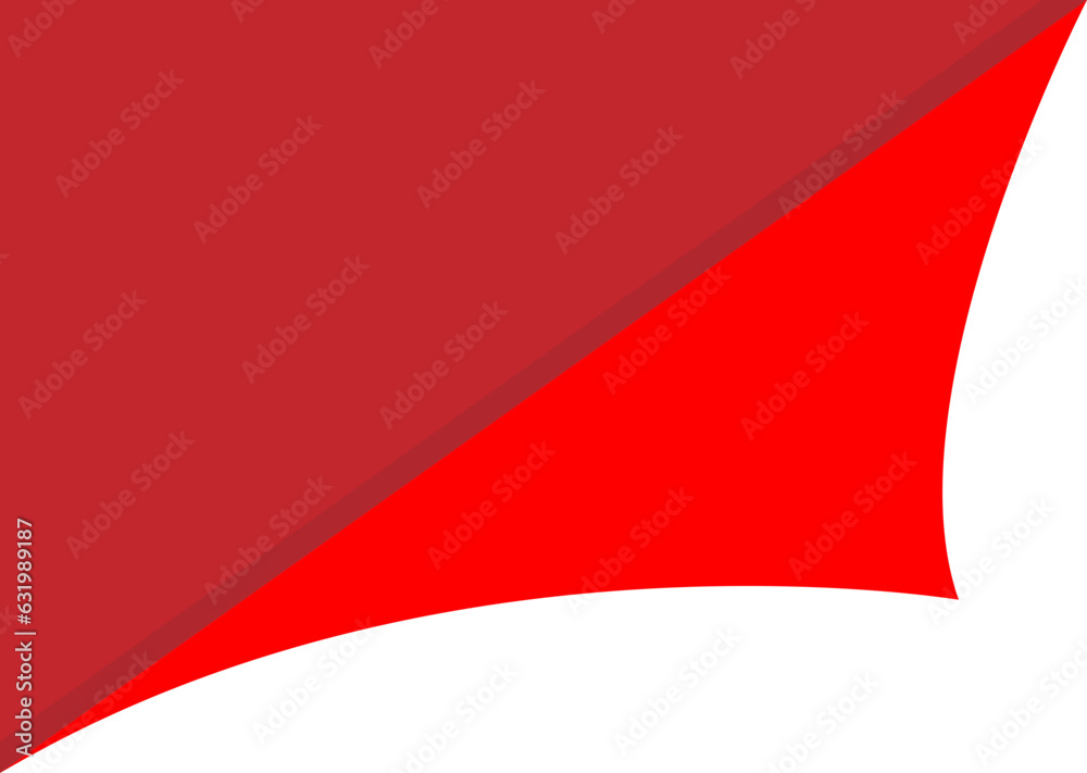 Naklejka premium Vector red paper curl. Curled page corner