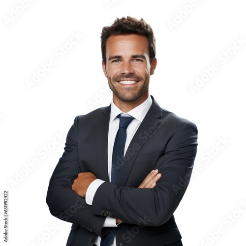 Fictional Professional businessman portrait on white background  © kimly