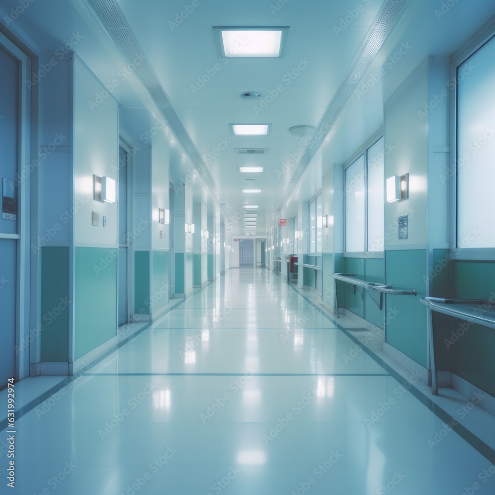 blur image background of corridor in hospital or clinic image