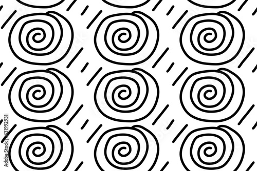 handdrawn doodle abstract seamless pattern background