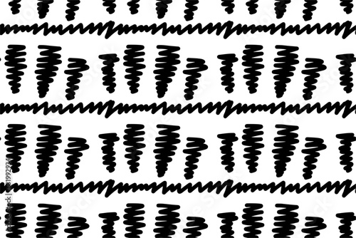 handdrawn doodle abstract seamless pattern background