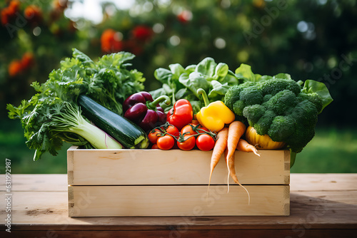 Healthy Fresh Vegetables on table. Product.