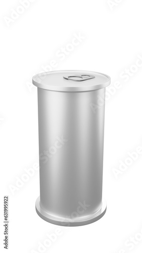 3D rendering of aluminium can, design for soft drink, energy drinks, canned food
