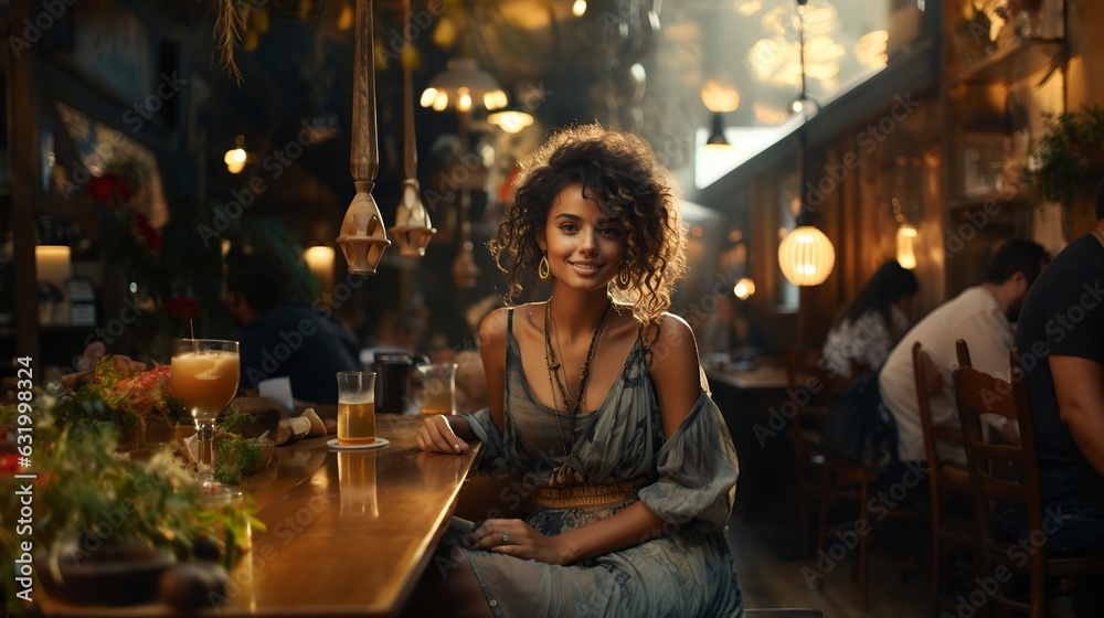 Woman at Cafe