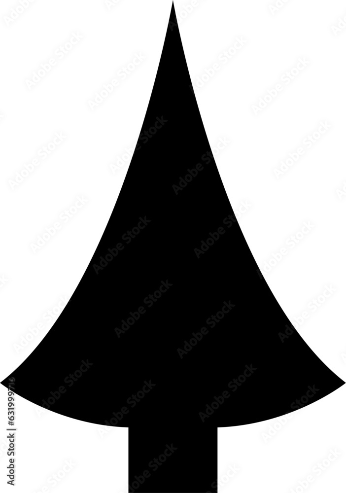 Fototapeta premium Christmas tree, spruce, pine icon vector image.