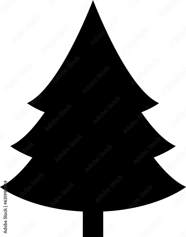 Christmas tree, spruce, pine icon vector image.