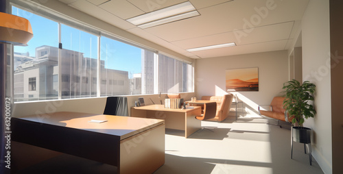 modern office room interior mock up