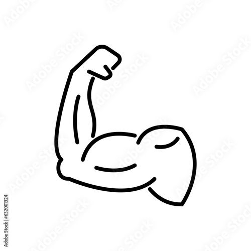 hand muscles icon vector in line style