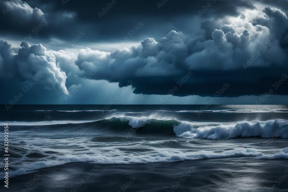 storm clouds over the sea