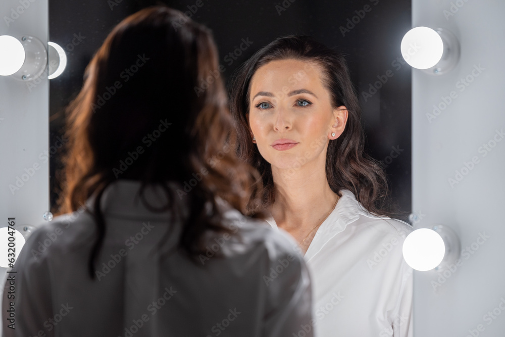 Beautiful black-haired woman, girl, studio portrait, Lithuanian pianist, accompanist, artist