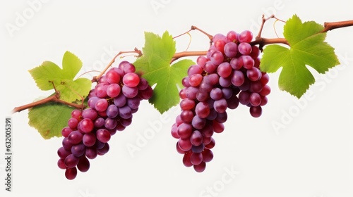 Grapevines isolated on transparent background, concept healthy food