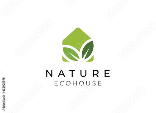 Colorful Nature Leaf Logo Design with Abstract Lines Shapes Inside. Usable For Business, Community, Industrial, Foundation, Services Company. Flat Vector Logo Design Illustration.