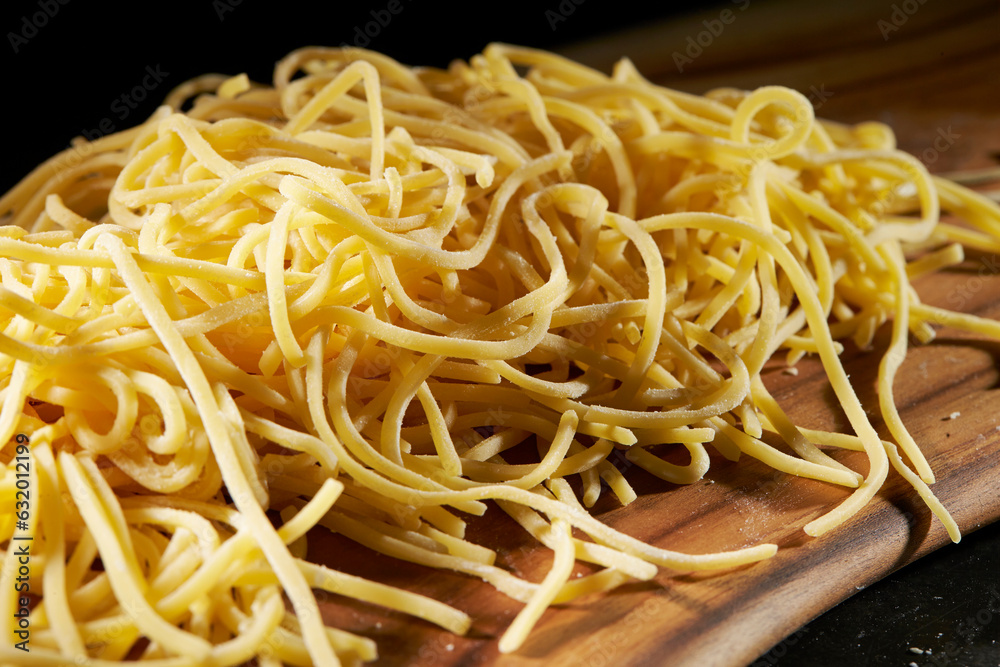 Food ingredients, raw noodles Food ingredients, raw noodles