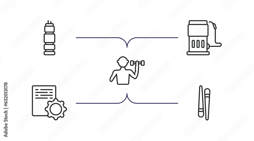 tools and utensils outline icons set. thin line icons such as times square, fuel oil bomb service, exercise with dumbbells, program tings, chopsticks vector. tools and utensils outline icons set. thin line icons such as times square, fuel oil bomb service, exercise with dumbbells, program tings, chopsticks vector.
