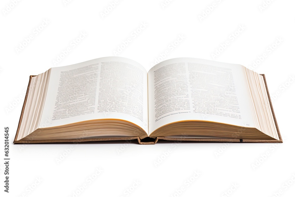 Closeup image of open book, isolated on white background Closeup image of open book, isolated on white background