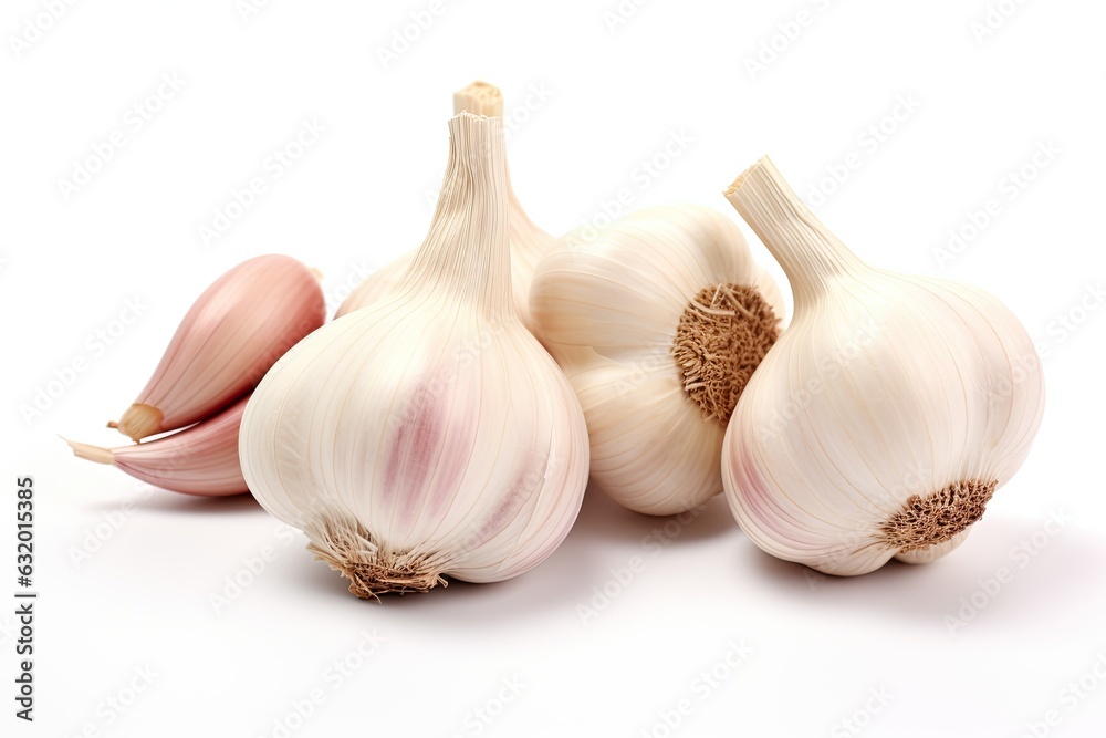Obraz premium Garlic isolated on white background