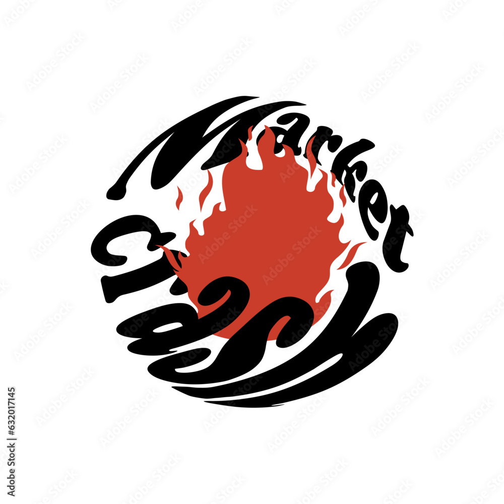 The market crash T-shirt vector, the concept of an investment price drops, fit for a trader's T-shirt The market crash T-shirt vector, the concept of an investment price drops, fit for a trader's T-shirt