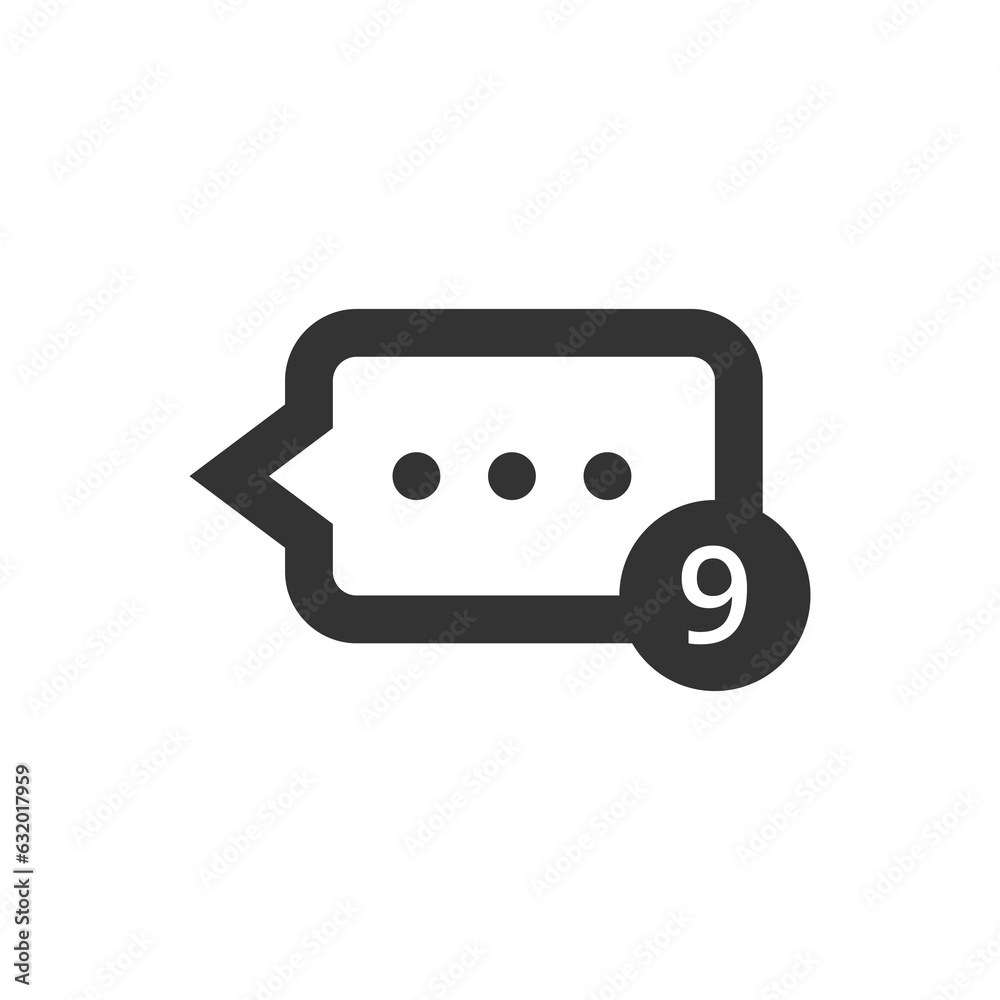 Chat speech bubble and dialog balloon line style vector icon Chat speech bubble and dialog balloon line style vector icon