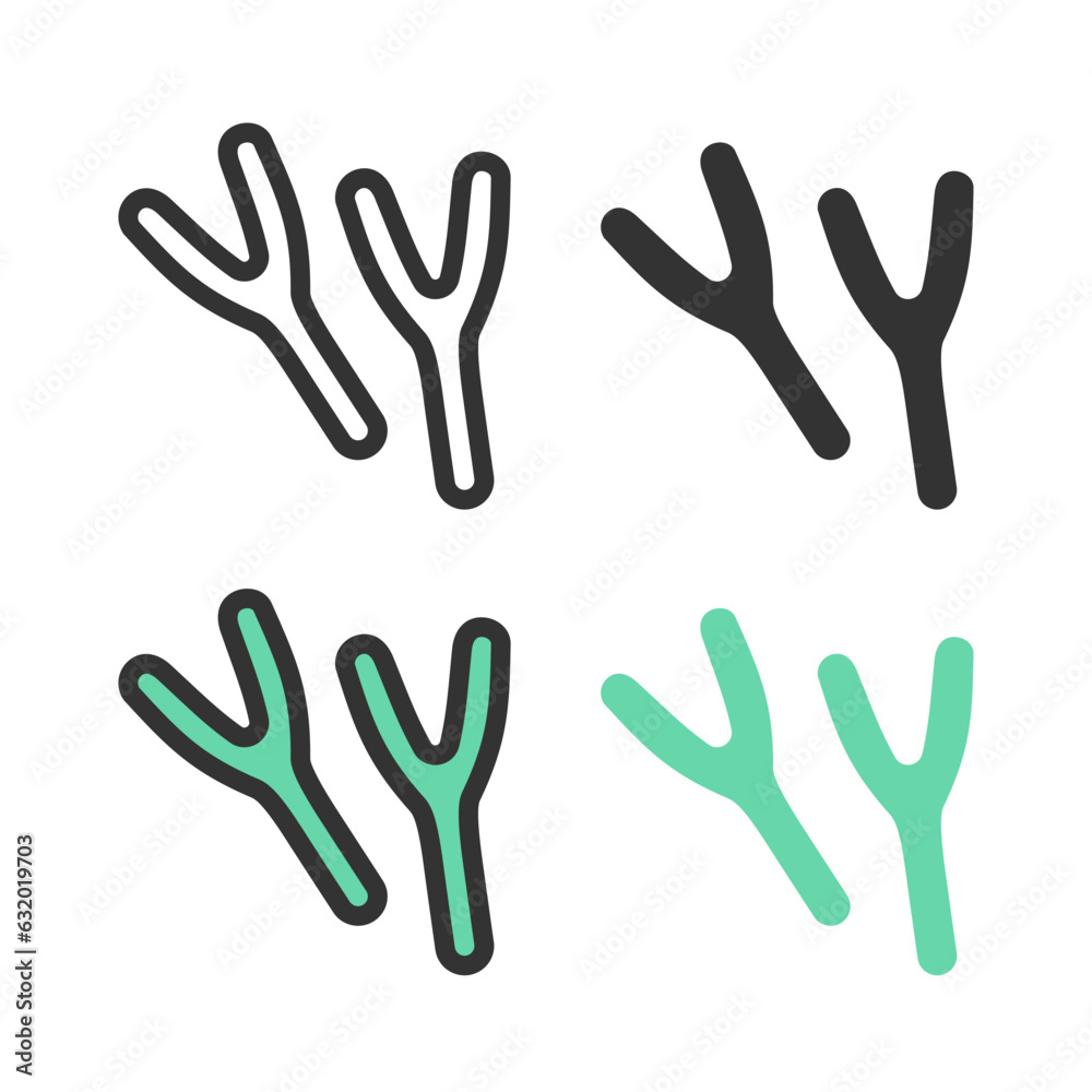 Bacteria, microbe, virus outline vector icon set Bacteria, microbe, virus outline vector icon set