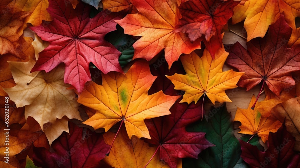 Background from colorful autumn maple leaves Background from colorful autumn maple leaves