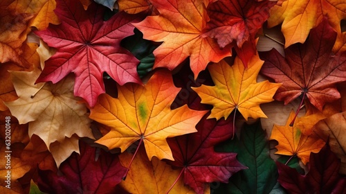 Background from colorful autumn maple leaves