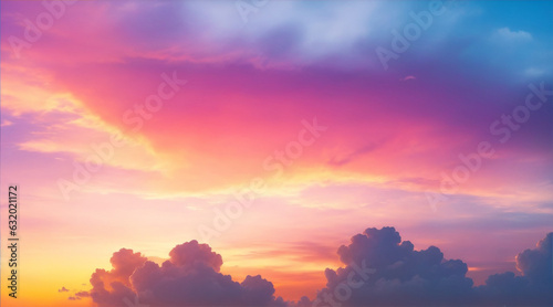 Sunset sky with clouds background sunrise sky with clouds background by Generative AI
