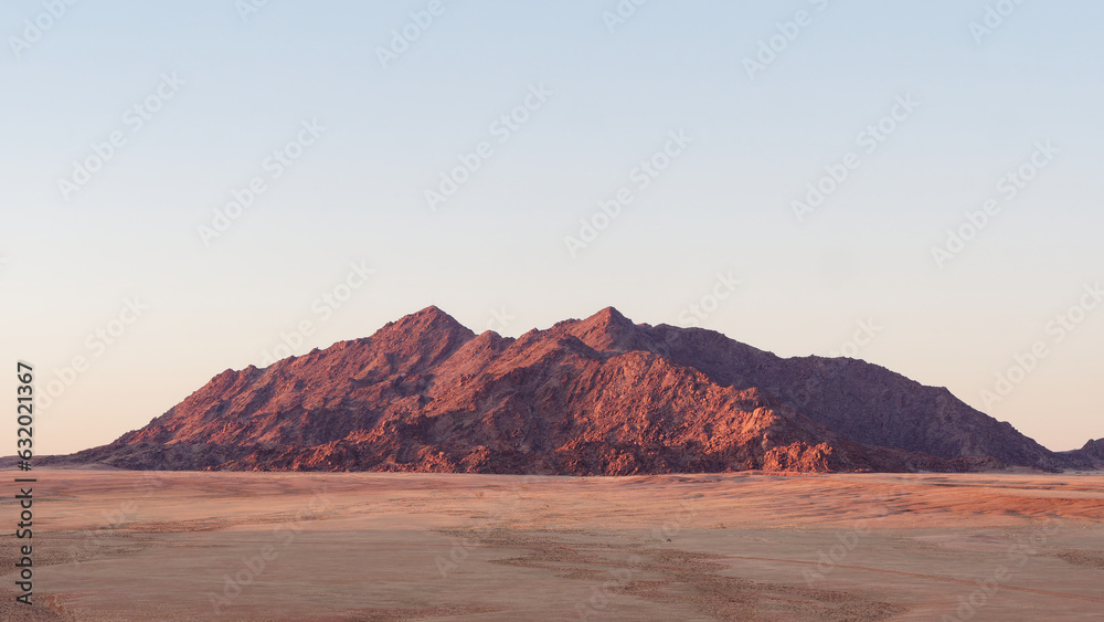 Scenic view of the beautiful mountain in Namib-Naukluft National Park in Namibia