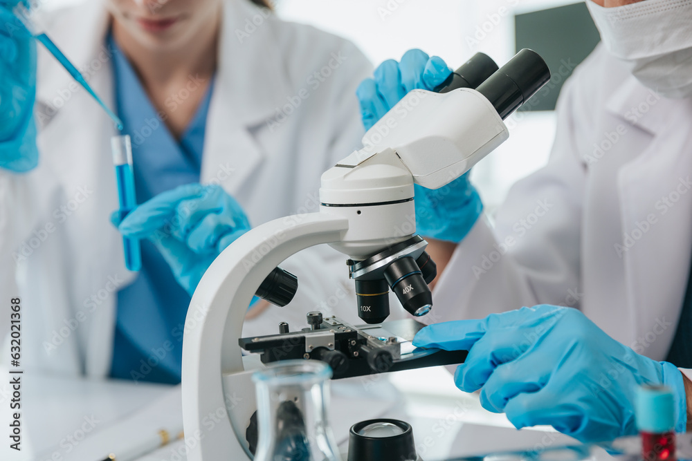 Two scientists in the laboratory Two scientists in the laboratory