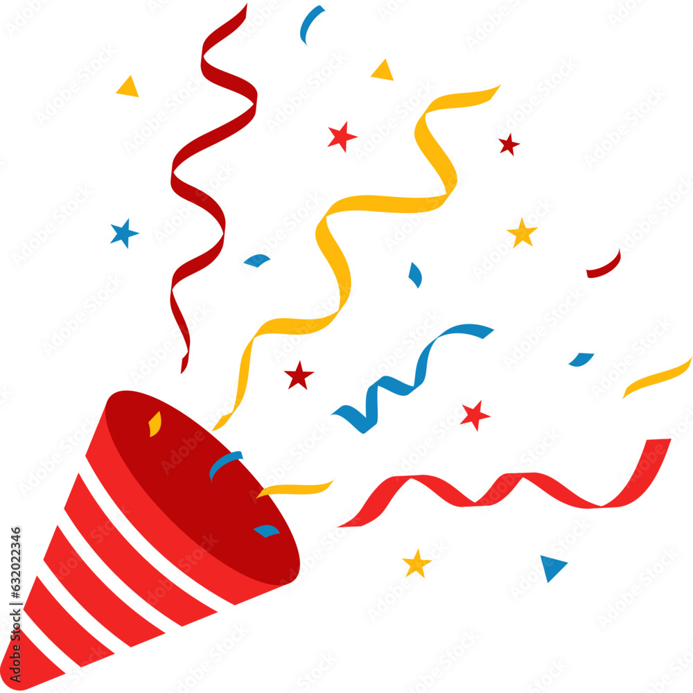 Obraz premium Confetti Popper Illustration