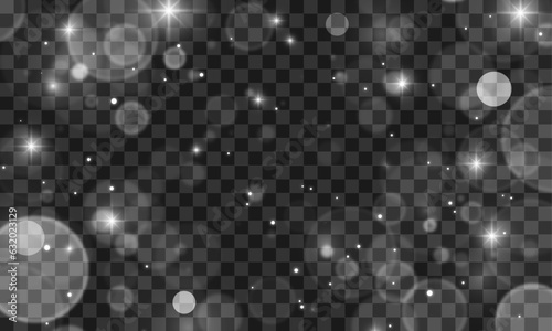 Vector shining bokeh overlay background