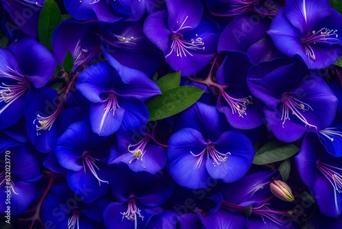 blue and purple flowers Created using generative AI tools