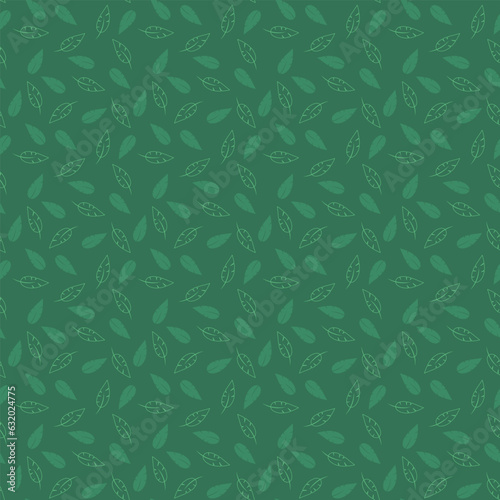 Vector illustration of seamless pattern in green