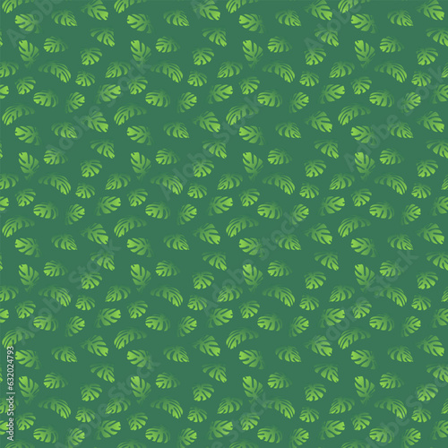 Vector illustration of seamless pattern in green