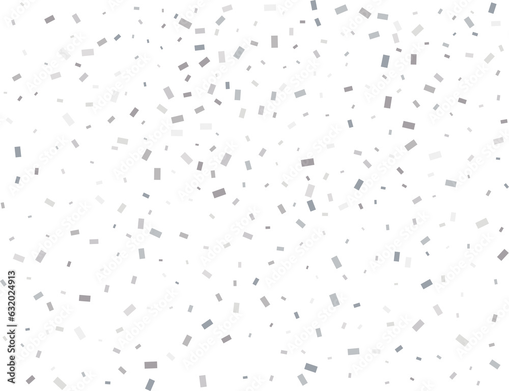 Sparkle Rectangular Silver Confetti