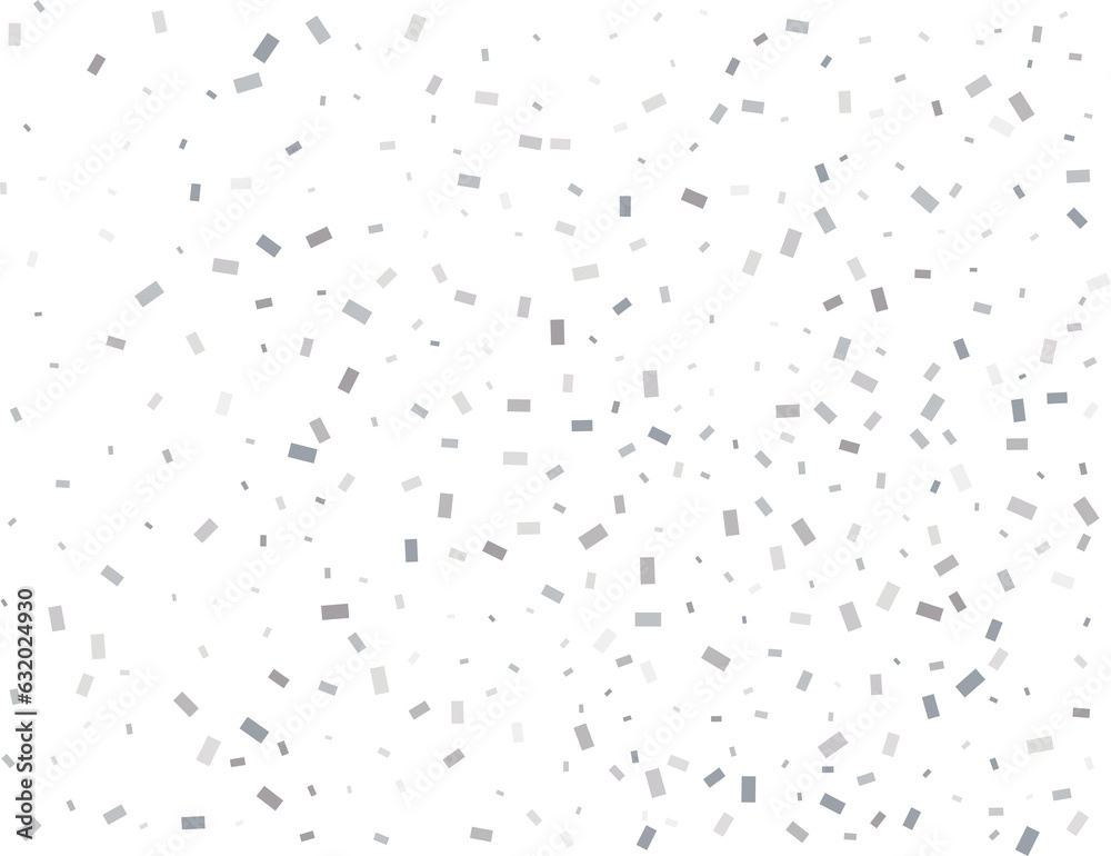 Sparkle Rectangular Silver Confetti