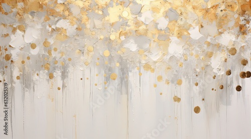 abstract background illustration of shiny gold spot with grey background, Generative Ai photo