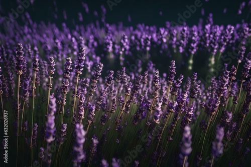 purple lavender flowers Created using generative AI tools