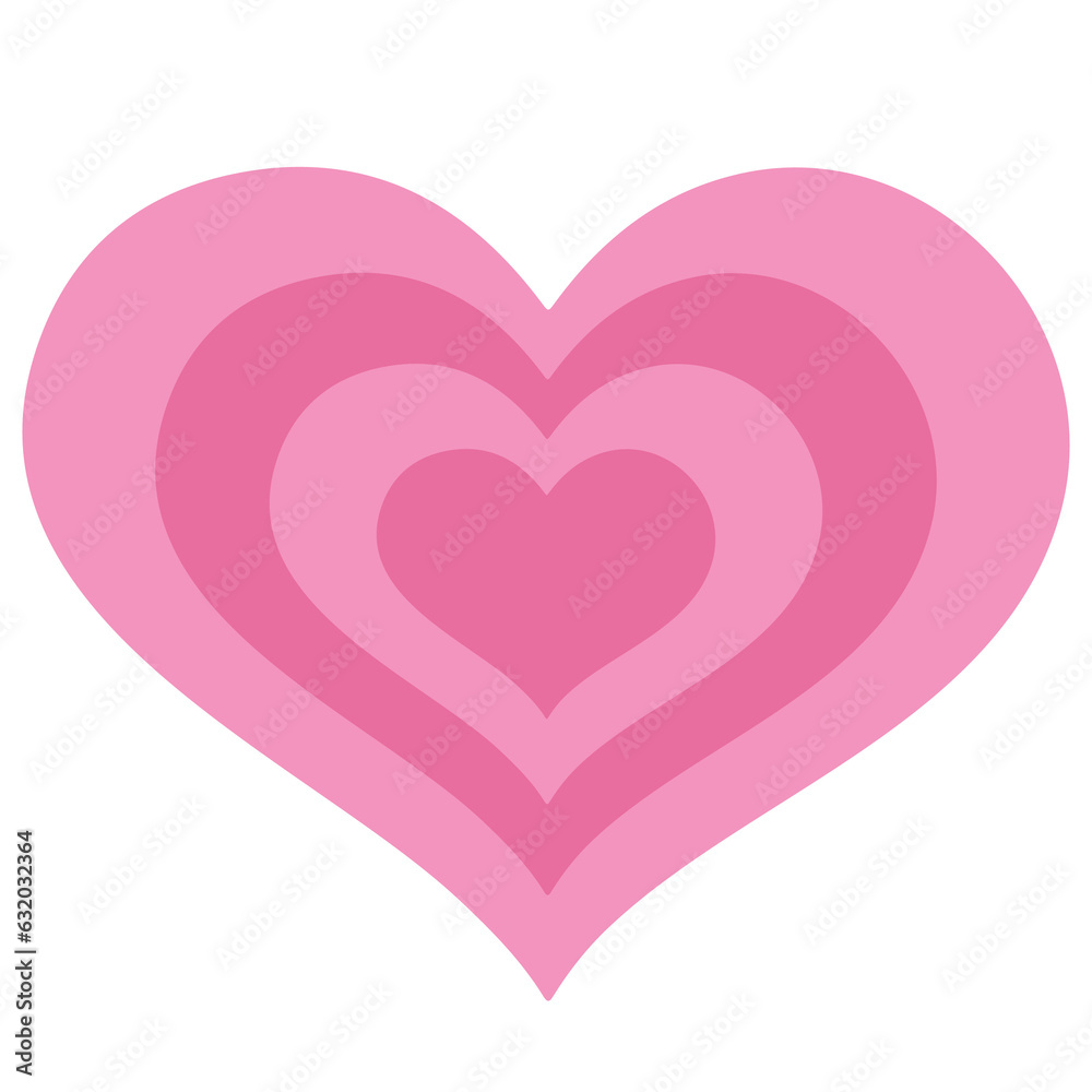 Illustration of pink heart layers for Valentine's day, love sign, heart symbol, fashion, accessory, cute patch, shirt print, sticker, wedding card, barbie, plush toy, kid doll, brooch, pin, couple Illustration of pink heart layers for Valentine's day, love sign, heart symbol, fashion, accessory, cute patch, shirt print, sticker, wedding card, barbie, plush toy, kid doll, brooch, pin, couple