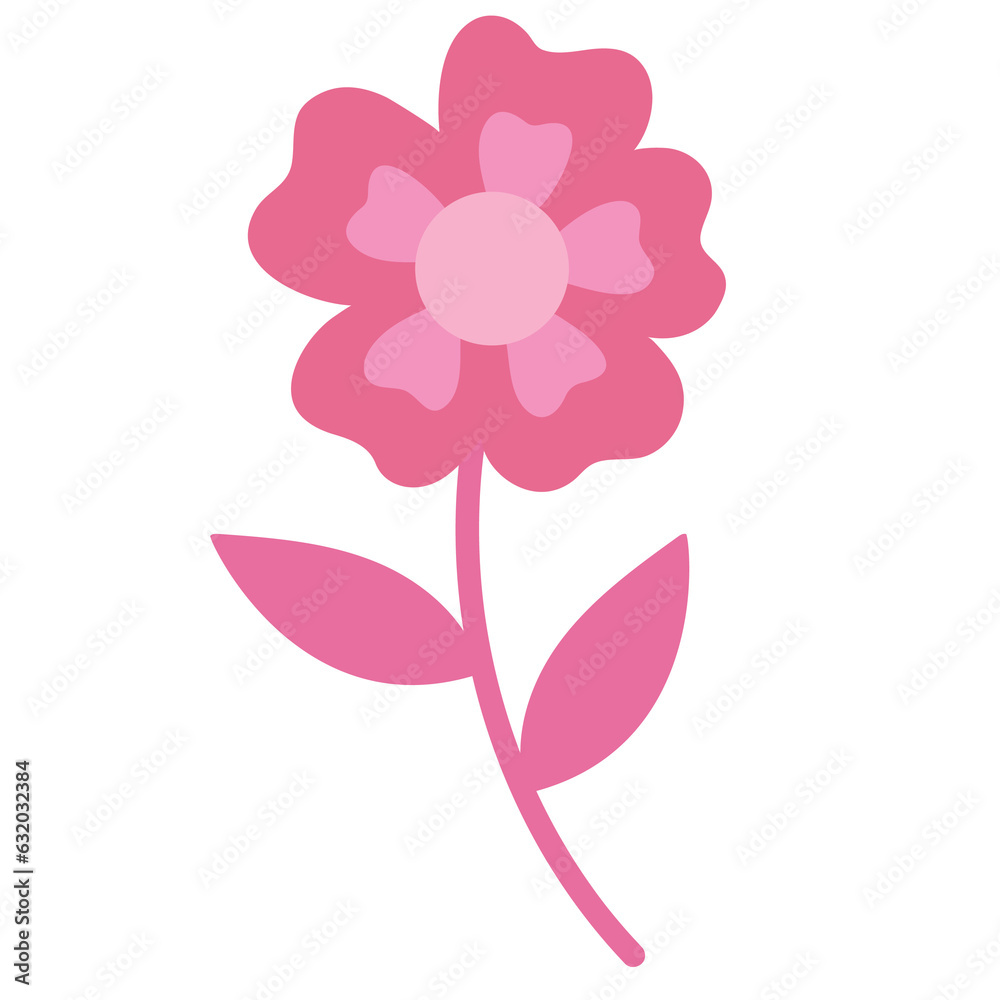 Pink flower drawing png for decoration, floral print, plants, tree, blossom, blooming, nature, garden, fashion, cute patches, brooch, shirt print, spring, summer, barbie elements, flower pattern
