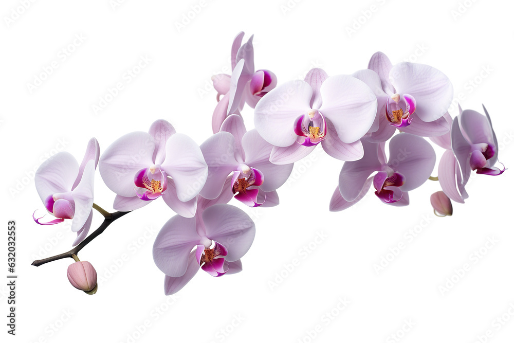 photorealistic close-up of orchids on white background isolated PNG photorealistic close-up of orchids on white background isolated PNG
