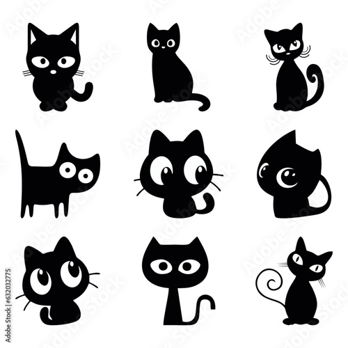a set of cat icons