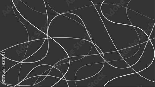 Abstract hand-painted illustration. Minimal art print background. Abstract hand drawn scribble doodle chaos pattern texture isolated on black background