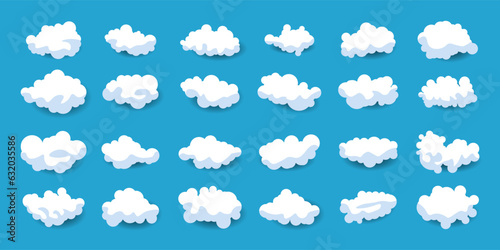 Cartoon clouds modern, icon ellements illustration vector new