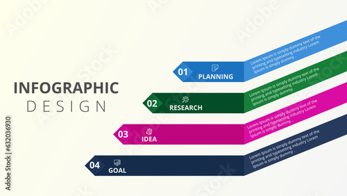 Business data visualization. Process chart. Abstract elements of graph, diagram with steps, options, parts or processes. Vector business template for presentation. Creative concept for infographic.