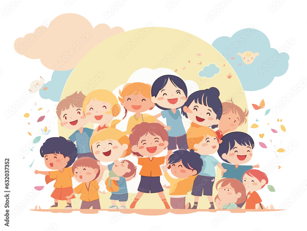 Children are playing happily on Children's Day