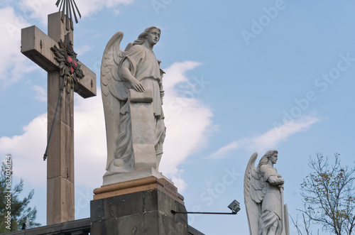 Statues of the Archangels Gabriel and Uriel in Mexico City photo