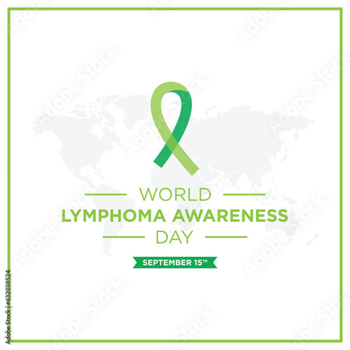 Lymphoma awareness day greetings vector.