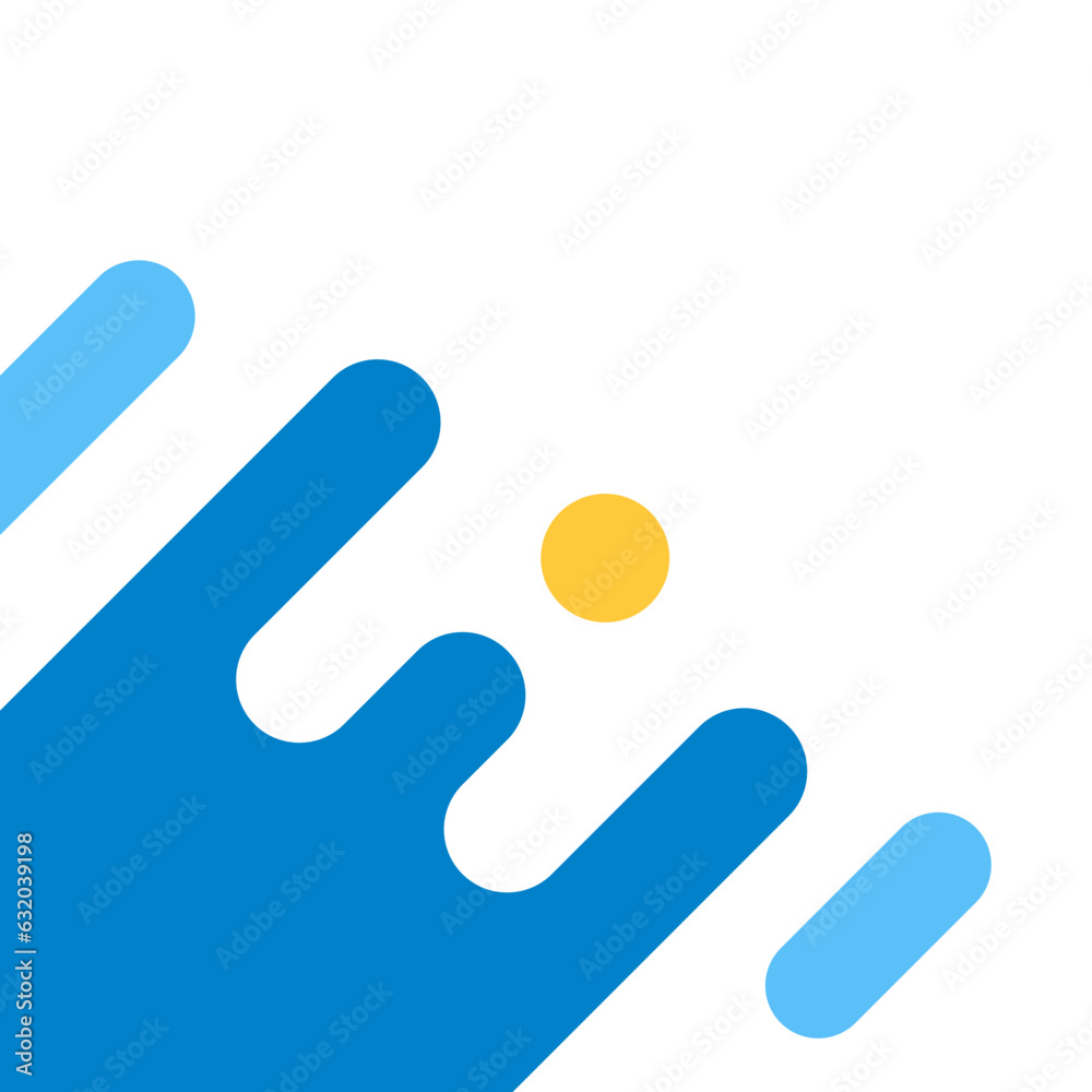 Blue and Yellow Geometric Rounded Corner Blue and Yellow Geometric Rounded Corner